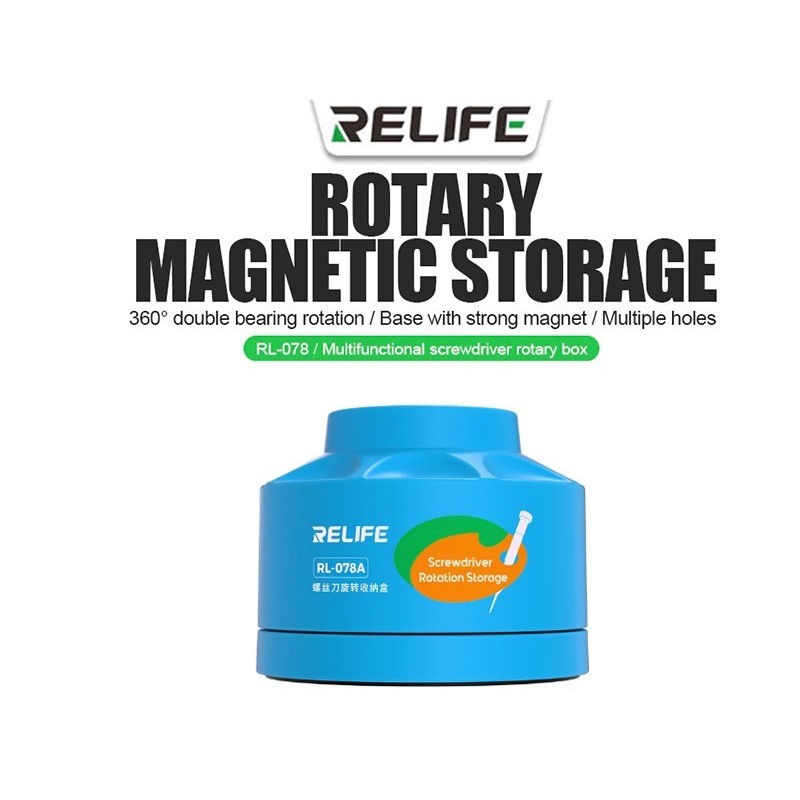 Relife RL-078A Screwdriver Storage Holder Rotating Box 360°