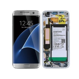 Display Touch + Frame Silver Samsung SM- G935 S7 Edge Ori